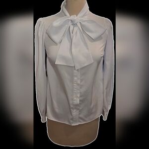 XS Michael Kors Pussybow Button-down Blouse
